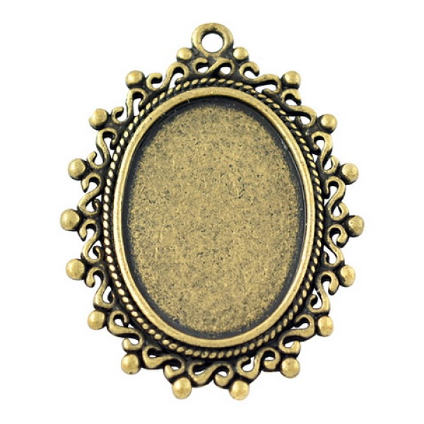 PandaHall Zinc Alloy Pendant Settings for Cabochon & Rhinestone, DIY Findings for Jewelry Making, Oval, Antique Bronze, Cadmium Free &...
PandaHall Zinc Alloy Pendant Settings for Cabochon & Rhinestone, DIY Findings for Jewelry Making, Oval, Antique Bronze, Cadmium Free &...