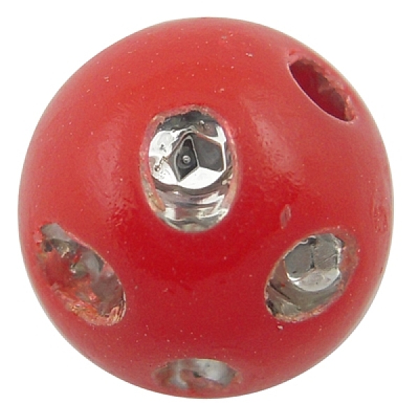 PandaHall Opaque Acrylic Beads, Metal Enlaced, Round, Red, 8mm, Hole: 2mm, about 2300pcs/500g Acrylic Round Red
PandaHall Opaque Acrylic Beads, Metal Enlaced, Round, Red, 8mm, Hole: 2mm, about 2300pcs/500g Acrylic Round Red