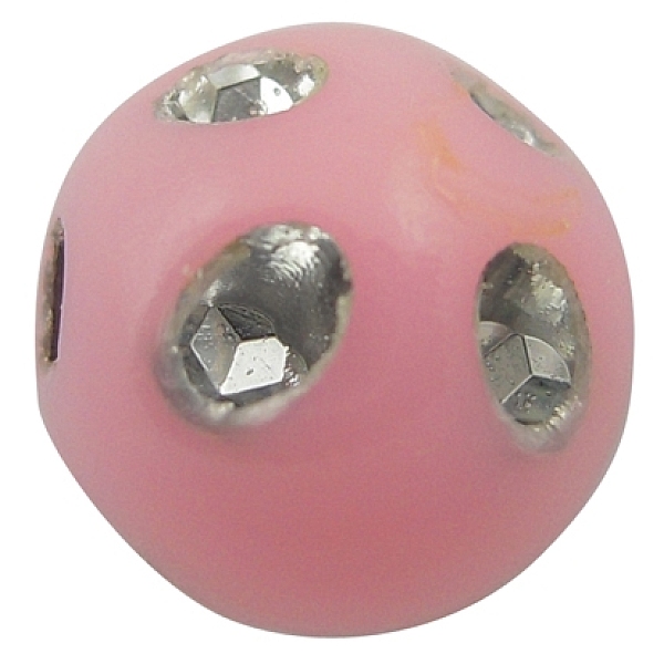 PandaHall Opaque Acrylic Beads, Metal Enlaced, Round, Pink, 10mm, Hole: 2mm, about 1000pcs/500g Acrylic Round Pink
PandaHall Opaque Acrylic Beads, Metal Enlaced, Round, Pink, 10mm, Hole: 2mm, about 1000pcs/500g Acrylic Round Pink