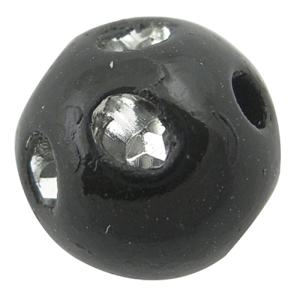 PandaHall Opaque Acrylic Beads, Metal Enlaced, Round, Black, 12mm, Hole: 2mm, about 600pcs/500g Acrylic Round Black
PandaHall Opaque Acrylic Beads, Metal Enlaced, Round, Black, 12mm, Hole: 2mm, about 600pcs/500g Acrylic Round Black