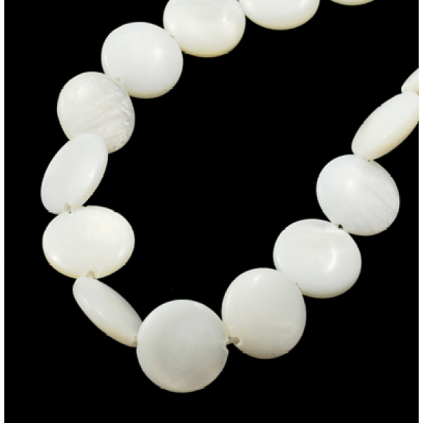 PandaHall Natural Shell Beads Strands, Flat Round, White, about 10mm in diameter, 3mm thick, hole: 1mm, about 39pcs/strand Freshwater Shell...
PandaHall Natural Shell Beads Strands, Flat Round, White, about 10mm in diameter, 3mm thick, hole: 1mm, about 39pcs/strand Freshwater Shell...