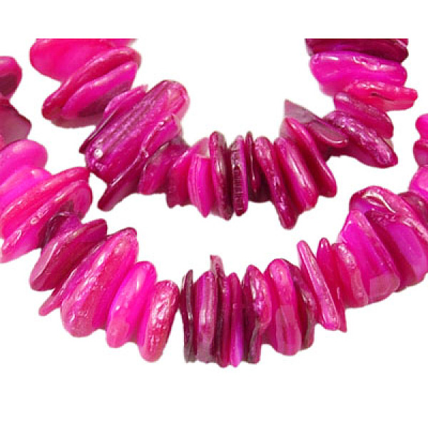 PandaHall Natural Shell Beads Strands, Chips, Dyed, Hot Pink, about 6~15mm, 1~5mm thick, hole: 1mm, about 190pcs/strand, 15 inch Freshwater...
PandaHall Natural Shell Beads Strands, Chips, Dyed, Hot Pink, about 6~15mm, 1~5mm thick, hole: 1mm, about 190pcs/strand, 15 inch Freshwater...