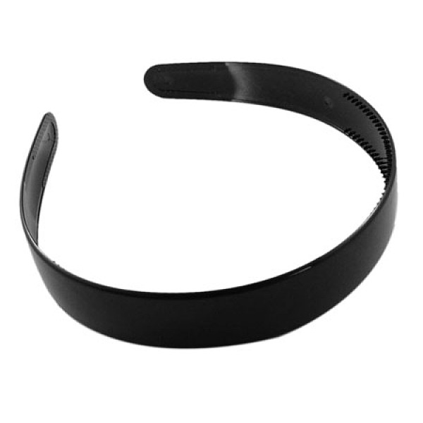PandaHall Plain Plastic Hair Band Findings, with Teeth, Black, 16~25mm wide Plastic Black
PandaHall Plain Plastic Hair Band Findings, with Teeth, Black, 16~25mm wide Plastic Black
