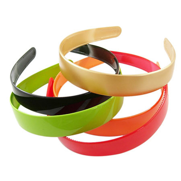 PandaHall Plain Plastic Hair Band Findings, with Teeth, Mixed Color, 16~25mm wide Plastic Multicolor
PandaHall Plain Plastic Hair Band Findings, with Teeth, Mixed Color, 16~25mm wide Plastic Multicolor