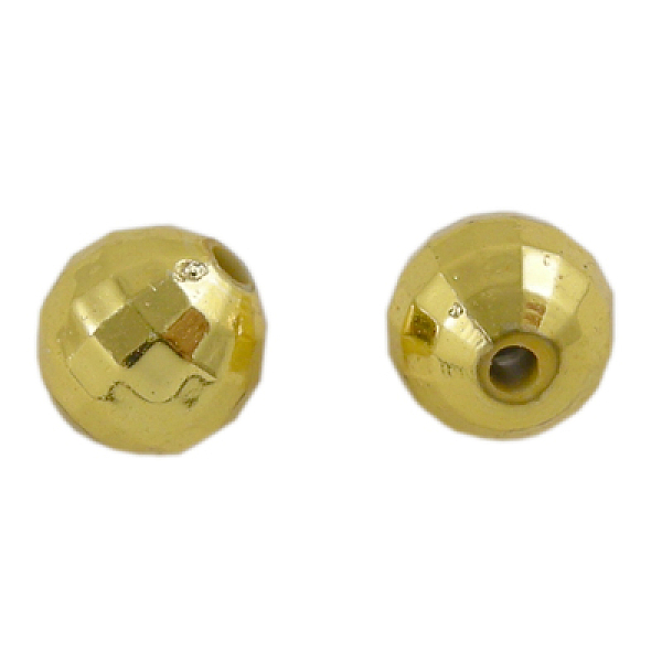PandaHall Faceted Acrylic Beads, Round, Gold Color, about 8mm wide, 8mm long, hole: 1.5mm, about 1600pcs/500g Acrylic Round Gold
PandaHall Faceted Acrylic Beads, Round, Gold Color, about 8mm wide, 8mm long, hole: 1.5mm, about 1600pcs/500g Acrylic Round Gold
