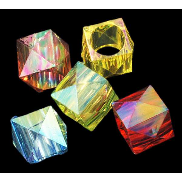 PandaHall Transparent Acrylic Beads, Cuboid, Mixed Color, AB Color, about 9.5mm long, 11mm wide, 11mm thick, hole: 7mm. about 1100pcs/bag..., Multicolor
PandaHall Transparent Acrylic Beads, Cuboid, Mixed Color, AB Color, about 9.5mm long, 11mm wide, 11mm thick, hole: 7mm. about 1100pcs/bag..., Multicolor