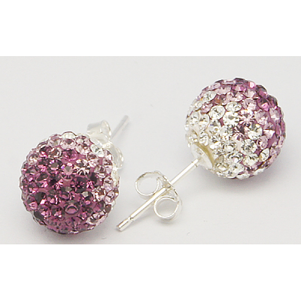 PandaHall 925 Sterling Silver Austrian Crystal Rhinestone Ear Stud, Round, 256_Lilac, 20x10x1mm Sterling Silver+Austrian Crystal Purple
PandaHall 925 Sterling Silver Austrian Crystal Rhinestone Ear Stud, Round, 256_Lilac, 20x10x1mm Sterling Silver+Austrian Crystal Purple