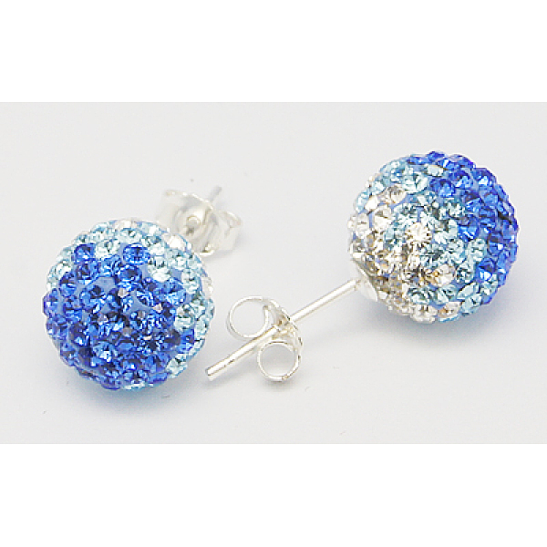 PandaHall 925 Sterling Silver Austrian Crystal Rhinestone Ear Stud, Round, 206_Sapphire, 20x10x1mm Sterling Silver+Austrian Crystal Blue
PandaHall 925 Sterling Silver Austrian Crystal Rhinestone Ear Stud, Round, 206_Sapphire, 20x10x1mm Sterling Silver+Austrian Crystal Blue