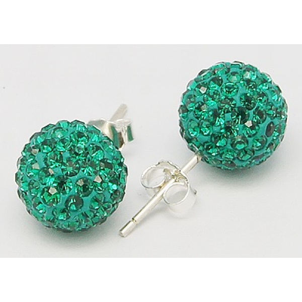 PandaHall Gifts for Her Valentines Day 925 Sterling Silver Austrian Crystal Rhinestone Ball Stud Earrings for Girl, Round, 205_Emerald..., Green
PandaHall Gifts for Her Valentines Day 925 Sterling Silver Austrian Crystal Rhinestone Ball Stud Earrings for Girl, Round, 205_Emerald..., Green