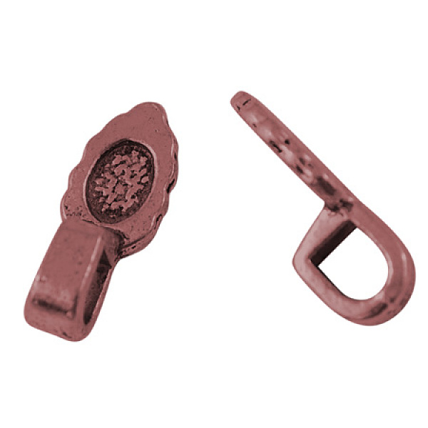 PandaHall Tibetan Style Pendant Bails, Cadmium Free & Lead Free, Glue-on Bail, Red Copper, 16mm long, 6mm wide, 5mm thick, Hole: 3mm Alloy
PandaHall Tibetan Style Pendant Bails, Cadmium Free & Lead Free, Glue-on Bail, Red Copper, 16mm long, 6mm wide, 5mm thick, Hole: 3mm Alloy