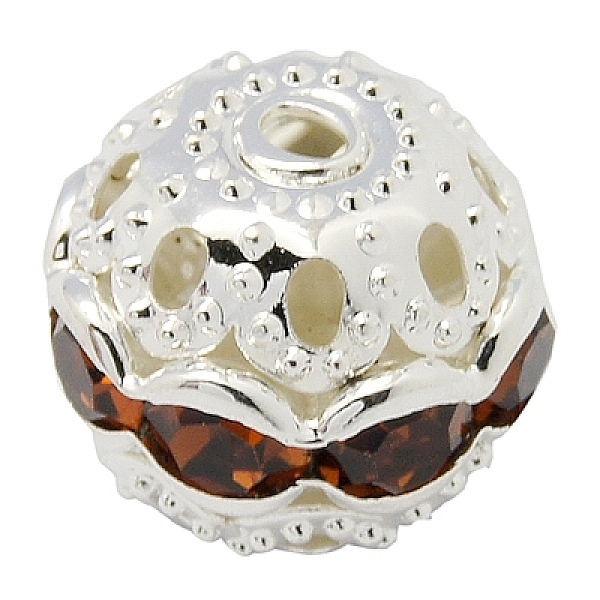 PandaHall Brass Rhinestone Beads, Grade A, Silver Color Plated, Round, Topaz, 10mm, Hole: 1.2mm Brass+Rhinestone Round Yellow
PandaHall Brass Rhinestone Beads, Grade A, Silver Color Plated, Round, Topaz, 10mm, Hole: 1.2mm Brass+Rhinestone Round Yellow
