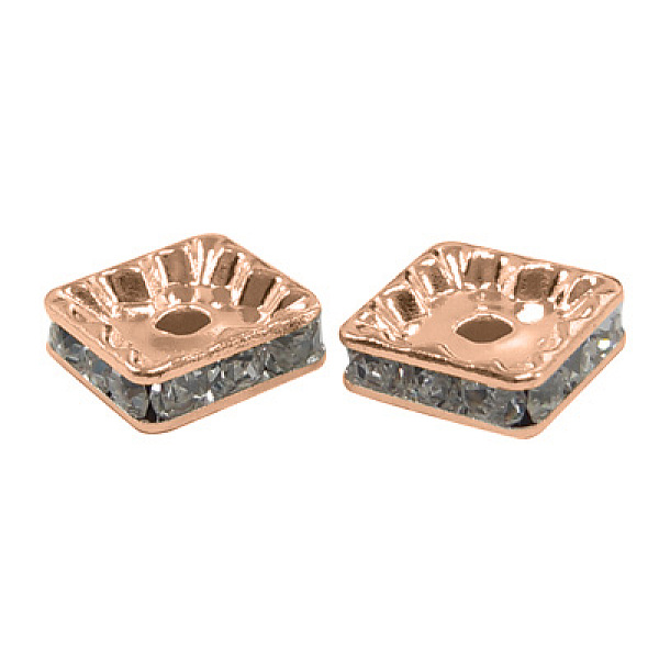 PandaHall Brass Rhinestone Spacer Beads, Grade A, Rose Gold Metal Color, Square, Crystal, 7x7x3mm, Hole: 1mm Brass+Rhinestone Square Clear
PandaHall Brass Rhinestone Spacer Beads, Grade A, Rose Gold Metal Color, Square, Crystal, 7x7x3mm, Hole: 1mm Brass+Rhinestone Square Clear