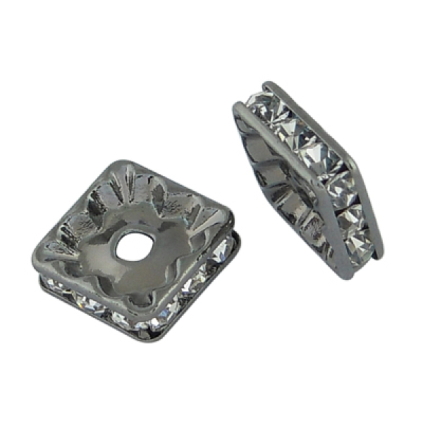 PandaHall Brass Rhinestone Spacer Beads, Grade A, Gunmetal, Square, Crystal, 8x8x4mm, Hole: 1mm Brass+Rhinestone Square Clear
PandaHall Brass Rhinestone Spacer Beads, Grade A, Gunmetal, Square, Crystal, 8x8x4mm, Hole: 1mm Brass+Rhinestone Square Clear