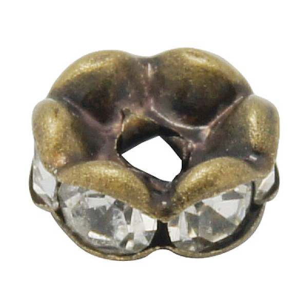PandaHall Brass Rhinestone Spacer Beads, Grade AAA, Wavy Edge, Nickel Free, Antique Bronze Metal Color, Rondelle, Crystal, 7x3.2mm, Hole..., Clear
PandaHall Brass Rhinestone Spacer Beads, Grade AAA, Wavy Edge, Nickel Free, Antique Bronze Metal Color, Rondelle, Crystal, 7x3.2mm, Hole..., Clear