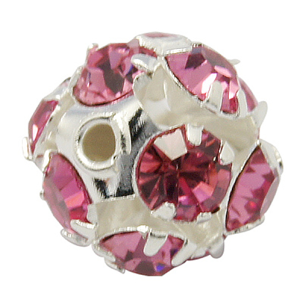 PandaHall Brass Rhinestone Beads, with Iron Single Core, Grade A, Silver Color Plated, Round, Rose, 6mm in diameter, Hole: 1mm..., Pink
PandaHall Brass Rhinestone Beads, with Iron Single Core, Grade A, Silver Color Plated, Round, Rose, 6mm in diameter, Hole: 1mm..., Pink