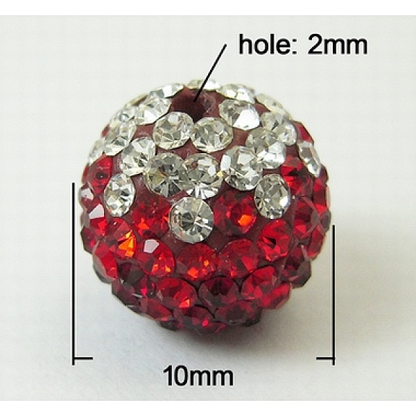 PandaHall Mideast Rhinestone Beads, with Polymer Clay, Round Pave Disco Ball Beads, Red, Size: about 10mm in diameter, hole: 2mm, rhinestone...
PandaHall Mideast Rhinestone Beads, with Polymer Clay, Round Pave Disco Ball Beads, Red, Size: about 10mm in diameter, hole: 2mm, rhinestone...