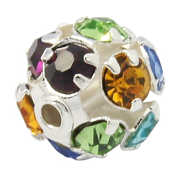 PandaHall Brass Rhinestone Beads, Grade A, Round, Silver Color Plated, Colorful, Size: about 6mm in diameter, hole: 1mm Brass+Rhinestone...
PandaHall Brass Rhinestone Beads, Grade A, Round, Silver Color Plated, Colorful, Size: about 6mm in diameter, hole: 1mm Brass+Rhinestone...
