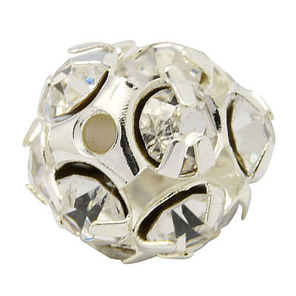 PandaHall Brass Rhinestone Beads, Grade A, Silver Color Plated, Clear, Size: about 8mm in diameter, hole: 1mm Brass+Rhinestone Round Clear
PandaHall Brass Rhinestone Beads, Grade A, Silver Color Plated, Clear, Size: about 8mm in diameter, hole: 1mm Brass+Rhinestone Round Clear