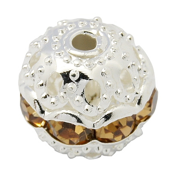 PandaHall Brass Rhinestone Beads, Grade A, Round, Silver Color Plated, Goldenrod, Size: about 10mm in diameter, hole: 1.2mm Brass+Rhinestone..., Gold
PandaHall Brass Rhinestone Beads, Grade A, Round, Silver Color Plated, Goldenrod, Size: about 10mm in diameter, hole: 1.2mm Brass+Rhinestone..., Gold