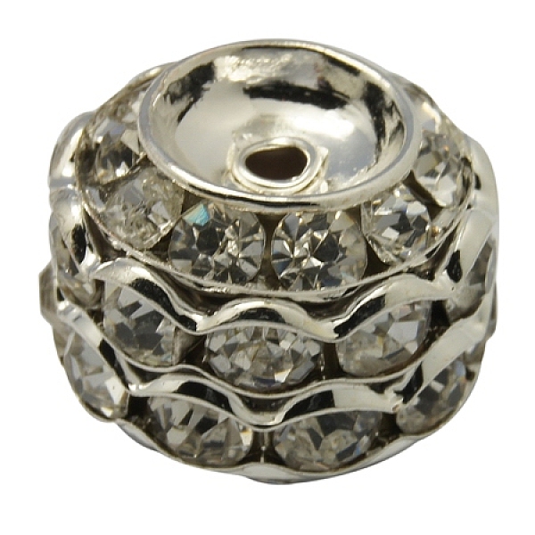 PandaHall Brass Rhinestone Beads, Grade A, Rondelle, Platinum Metal Color, Clear, 17mm Brass+Rhinestone Rondelle Clear
PandaHall Brass Rhinestone Beads, Grade A, Rondelle, Platinum Metal Color, Clear, 17mm Brass+Rhinestone Rondelle Clear