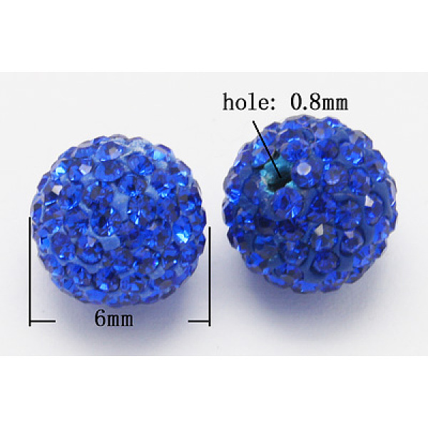 PandaHall Grade A Rhinestone Pave Disco Ball Beads, for Unisex Jewelry Making, Round, Sapphire, 6mm, Hole: 0.8mm Polymer Clay+Glass..., Blue
PandaHall Grade A Rhinestone Pave Disco Ball Beads, for Unisex Jewelry Making, Round, Sapphire, 6mm, Hole: 0.8mm Polymer Clay+Glass..., Blue