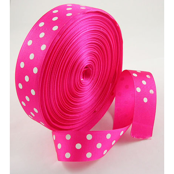 PandaHall Polka Dot Ribbon Grosgrain Ribbon, Fuchsia, 1 inch(25mm), 50yards/roll Polyester Pink
PandaHall Polka Dot Ribbon Grosgrain Ribbon, Fuchsia, 1 inch(25mm), 50yards/roll Polyester Pink