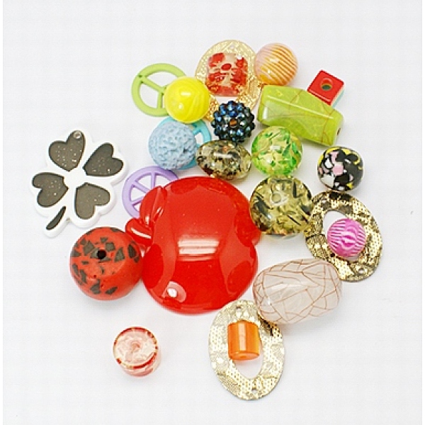 PandaHall Resin Beads, Mixed Shape, Size: about 9~50mm wide. Resin Others Multicolor
PandaHall Resin Beads, Mixed Shape, Size: about 9~50mm wide. Resin Others Multicolor