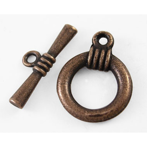 PandaHall Tibetan Style Toggle Clasps, Cadmium Free & Nickel Free & Lead Free, Ring, Red Copper, 18x13.8x2.5mm, Hole: 5mm Alloy Ring
PandaHall Tibetan Style Toggle Clasps, Cadmium Free & Nickel Free & Lead Free, Ring, Red Copper, 18x13.8x2.5mm, Hole: 5mm Alloy Ring
