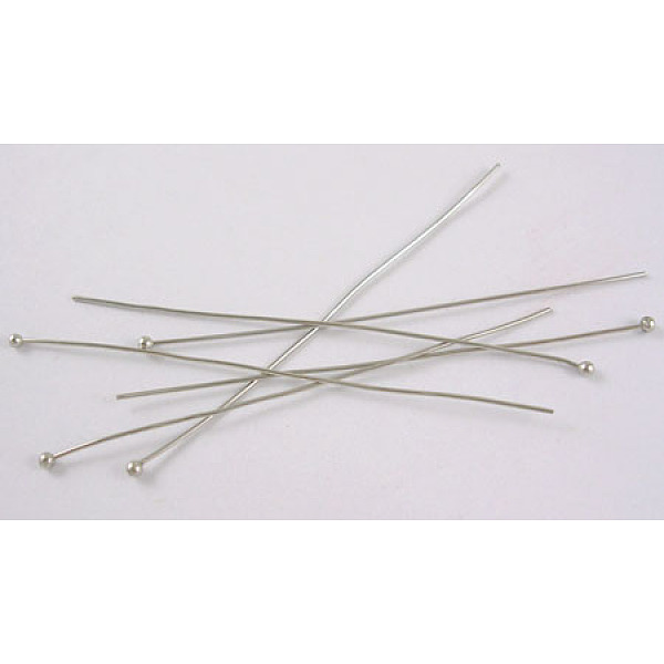 PandaHall Brass Ball Head Pins, Platinum Color, Size: about 0.7mm thick(21 Gauge), 60mm long, Head: 1.8mm Brass
PandaHall Brass Ball Head Pins, Platinum Color, Size: about 0.7mm thick(21 Gauge), 60mm long, Head: 1.8mm Brass