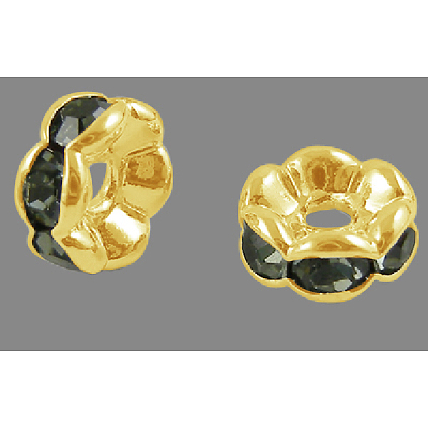PandaHall Brass Rhinestone Spacer Beads, Grade A, Rondelle, Golden and Nickel Free, Grey, about 6mm in diameter, 3mm thick, hole: 1mm..., Gray
PandaHall Brass Rhinestone Spacer Beads, Grade A, Rondelle, Golden and Nickel Free, Grey, about 6mm in diameter, 3mm thick, hole: 1mm..., Gray