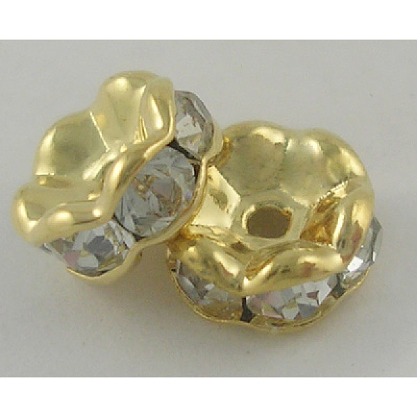 PandaHall Middle East Rhinestone Spacer Beads, Clear, Brass, Golden, Nickel Free, about 7mm in diameter, 3.2mm thick, hole: 1mm...
PandaHall Middle East Rhinestone Spacer Beads, Clear, Brass, Golden, Nickel Free, about 7mm in diameter, 3.2mm thick, hole: 1mm...
