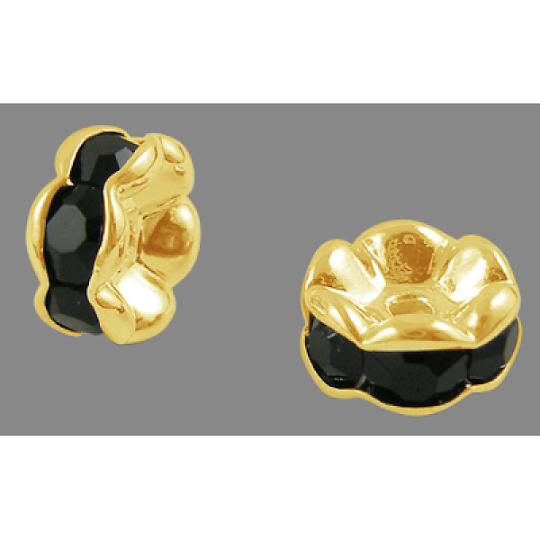 PandaHall Brass Rhinestone Spacer Beads, Grade A, Rondelle, Golden and Nickel Free, Black, about 8mm in diameter, 3.8mm thick, hole: 1.5mm...
PandaHall Brass Rhinestone Spacer Beads, Grade A, Rondelle, Golden and Nickel Free, Black, about 8mm in diameter, 3.8mm thick, hole: 1.5mm...