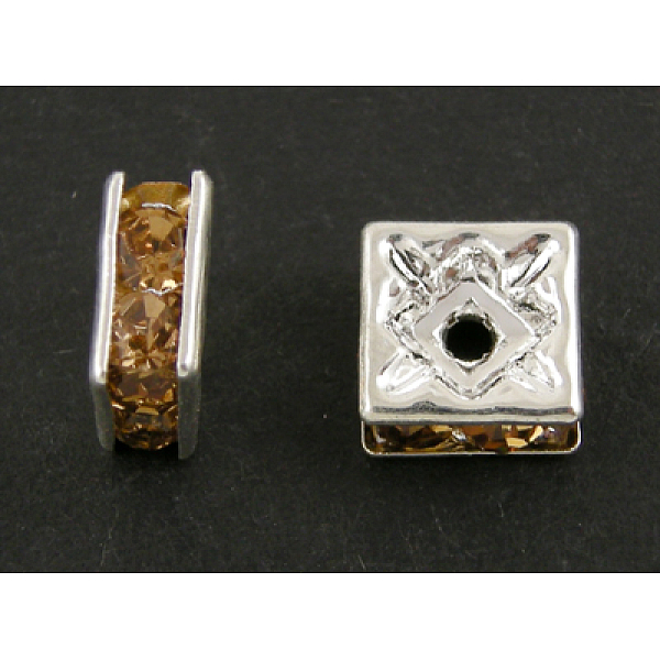 PandaHall Brass Rhinestone Spacer Beads, Square, Nickel Free, Golden, Silver Color Plated, 5mmx5mmx2.5mm, hole: 1mm Brass+Rhinestone Square..., Gold
PandaHall Brass Rhinestone Spacer Beads, Square, Nickel Free, Golden, Silver Color Plated, 5mmx5mmx2.5mm, hole: 1mm Brass+Rhinestone Square..., Gold
