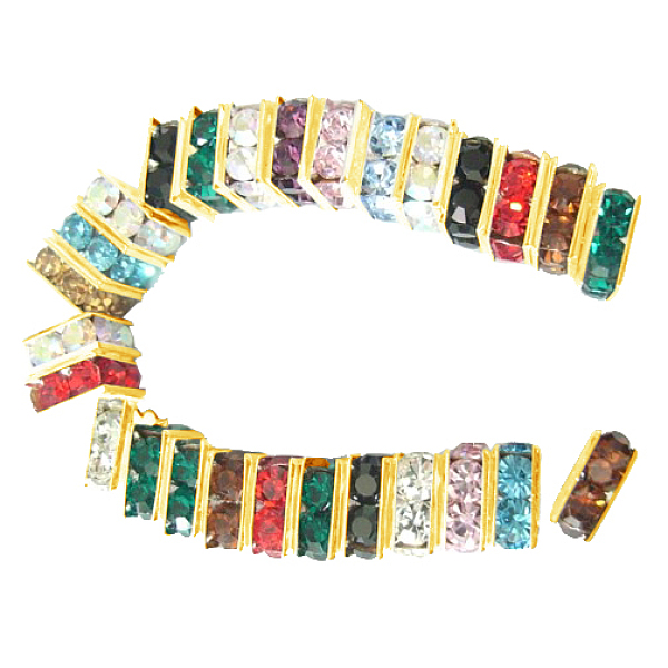 PandaHall Brass Rhinestone Spacer Beads, Square Mix, Nickel Free, Golden, Assorted Colors, 7mmx7mmx3mm, hole: 1mm Brass+Rhinestone Square..., Multicolor
PandaHall Brass Rhinestone Spacer Beads, Square Mix, Nickel Free, Golden, Assorted Colors, 7mmx7mmx3mm, hole: 1mm Brass+Rhinestone Square..., Multicolor