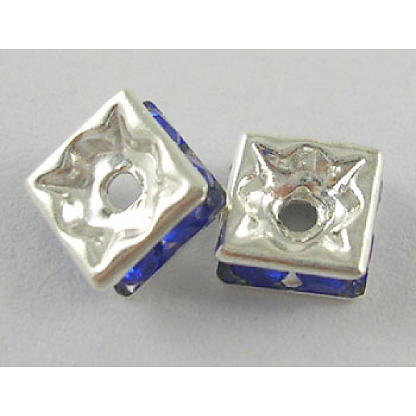 PandaHall Brass Rhinestone Spacer Beads, Grade A, Square, Blue, Silver Color Plated, about 6mm long, 6mm wide, 2.8mm thick, hole: 1mm...
PandaHall Brass Rhinestone Spacer Beads, Grade A, Square, Blue, Silver Color Plated, about 6mm long, 6mm wide, 2.8mm thick, hole: 1mm...