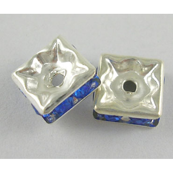 PandaHall Brass Rhinestone Spacer Beads, Grade A, Square, Blue, Silver Color Plated, about 8mm long, 8mm wide, 3.5mm thick, hole: 1mm...
PandaHall Brass Rhinestone Spacer Beads, Grade A, Square, Blue, Silver Color Plated, about 8mm long, 8mm wide, 3.5mm thick, hole: 1mm...