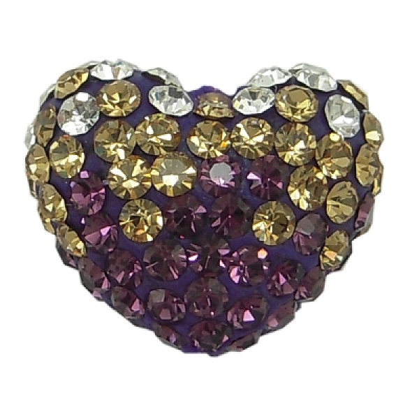 PandaHall Austrian Crystal Pave Beads, Mother's Day Jewelry Making, with Polymer Clay inside, Heart, 204_Amethyst, about 14mm wide, 11mm..., Purple
PandaHall Austrian Crystal Pave Beads, Mother's Day Jewelry Making, with Polymer Clay inside, Heart, 204_Amethyst, about 14mm wide, 11mm..., Purple
