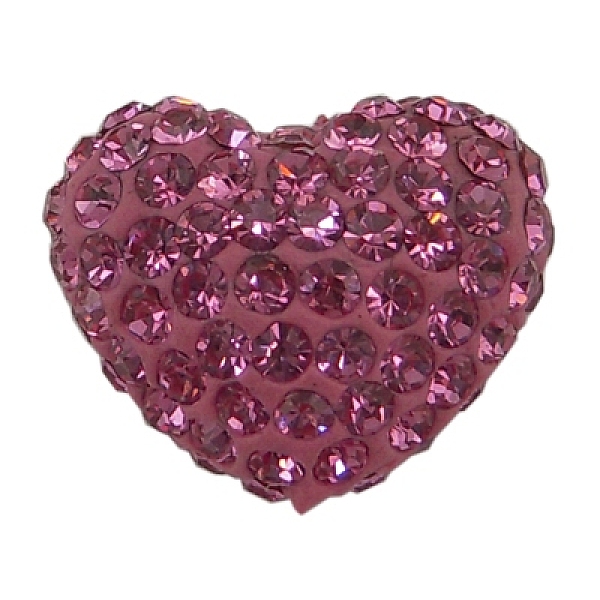 PandaHall Austrian Crystal Pave Beads, Mother's Day Jewelry Making, with Polymer Clay inside, Heart, 209_Rose, about 14mm wide, 11mm long..., Pink
PandaHall Austrian Crystal Pave Beads, Mother's Day Jewelry Making, with Polymer Clay inside, Heart, 209_Rose, about 14mm wide, 11mm long..., Pink