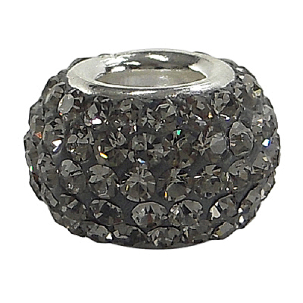 PandaHall Austrian Crystal European Beads, Large Hole Beads, Single Sterling Silver Core, Rondelle, 215_Black Diamond, about 7mm in diameter..., Gray
PandaHall Austrian Crystal European Beads, Large Hole Beads, Single Sterling Silver Core, Rondelle, 215_Black Diamond, about 7mm in diameter..., Gray