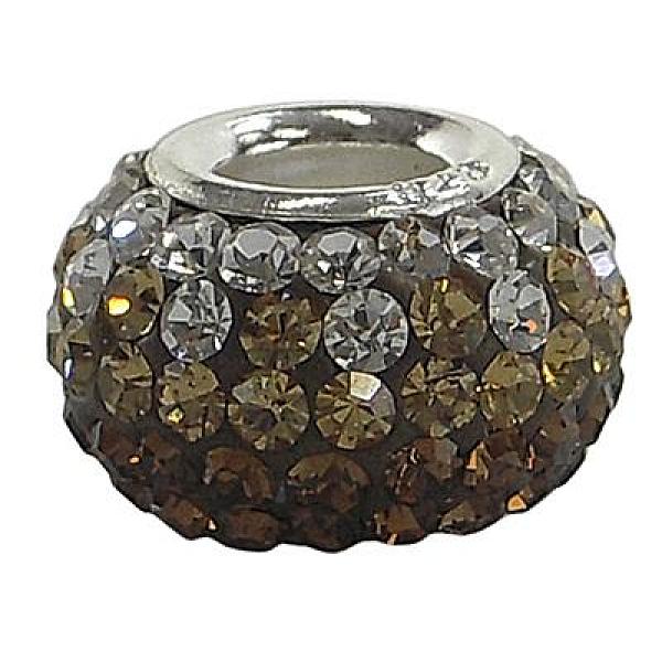 PandaHall Austrian Crystal European Beads, Large Hole Beads, Single Sterling Silver Core, Rondelle, 220_Smoked Topaz, about 14mm in diameter..., Yellow
PandaHall Austrian Crystal European Beads, Large Hole Beads, Single Sterling Silver Core, Rondelle, 220_Smoked Topaz, about 14mm in diameter..., Yellow