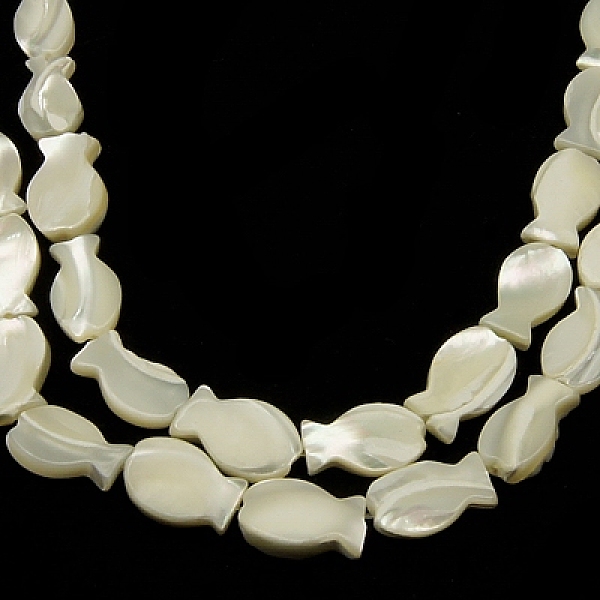 PandaHall Natural White Shell Beads Strands, Mother of Pearl Shell Beads, Fish, White, 16~17x10x3mm, Hole: 1mm, about 24 pcs/strand, 16...
PandaHall Natural White Shell Beads Strands, Mother of Pearl Shell Beads, Fish, White, 16~17x10x3mm, Hole: 1mm, about 24 pcs/strand, 16...