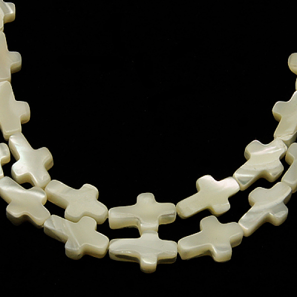 PandaHall Natural White Shell Beads Strands, Mother of Pearl Shell Beads, Cross, White, about 8mm wide, 12mm long, 3mm thick, hole: 1mm...
PandaHall Natural White Shell Beads Strands, Mother of Pearl Shell Beads, Cross, White, about 8mm wide, 12mm long, 3mm thick, hole: 1mm...