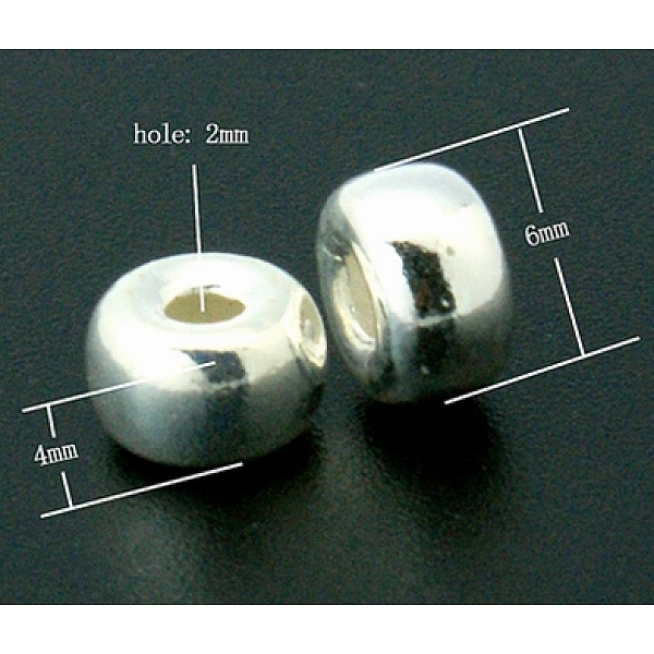 PandaHall 925 Sterling Silver Spacer Beads, Rondelle, Size: about 6mm in diameter, 4mm thick, hole: 2mm, about 200pcs/50g Sterling Silver...
PandaHall 925 Sterling Silver Spacer Beads, Rondelle, Size: about 6mm in diameter, 4mm thick, hole: 2mm, about 200pcs/50g Sterling Silver...