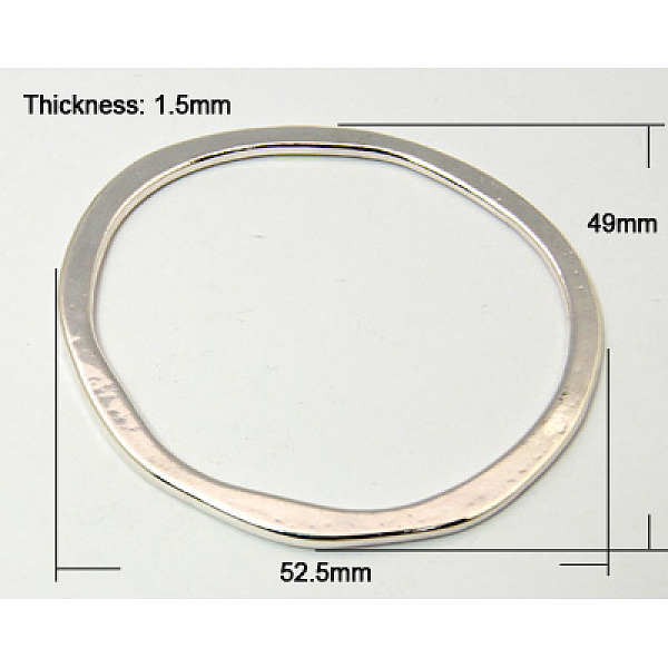 PandaHall Tibetan Style Linking Rings, Lead Free & Cadmium Free & Nickel Free, Silver, Rondelle, about 53mm long, 50mm wide, 2mm thick Alloy...
PandaHall Tibetan Style Linking Rings, Lead Free & Cadmium Free & Nickel Free, Silver, Rondelle, about 53mm long, 50mm wide, 2mm thick Alloy...