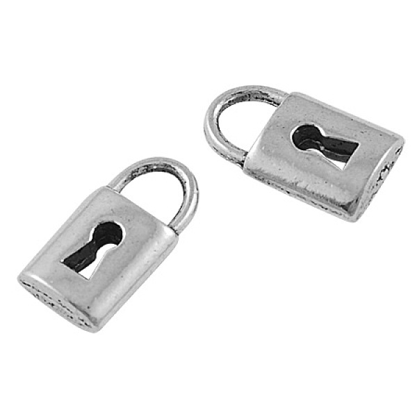 PandaHall Tibetan Style Alloy Pendants, Padlock, Cadmium Free & Nickel Free & Lead Free, Antique Silver, 14x7.5x3.5mm, Hole: 4mm Alloy Lock
PandaHall Tibetan Style Alloy Pendants, Padlock, Cadmium Free & Nickel Free & Lead Free, Antique Silver, 14x7.5x3.5mm, Hole: 4mm Alloy Lock
