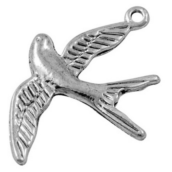PandaHall Tibetan Style Alloy Pendants, Cadmium Free & Nickel Free & Lead Free, Bird, Antique Silver, 31x22x2mm, Hole: 2mm, about...
PandaHall Tibetan Style Alloy Pendants, Cadmium Free & Nickel Free & Lead Free, Bird, Antique Silver, 31x22x2mm, Hole: 2mm, about...