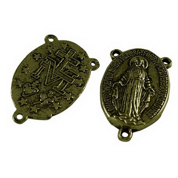 PandaHall Holy Oval Carved Virgin Mary Tibetan Style Alloy Chandelier Component Links, 3 Loop Connectors, Rosary Center Pieces, Antique...
PandaHall Holy Oval Carved Virgin Mary Tibetan Style Alloy Chandelier Component Links, 3 Loop Connectors, Rosary Center Pieces, Antique...