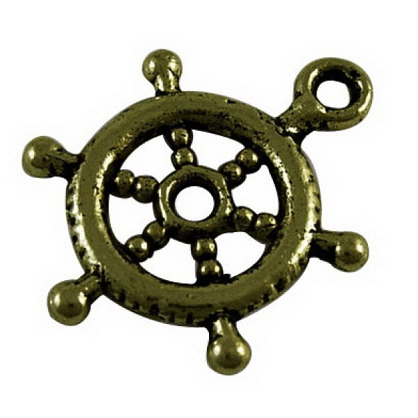 PandaHall Tibetan Style Alloy Pendants, Rudder/Helm, Antique Bronze, Lead Free and Cadmium Free, 21x15.5x2mm, Hole: 2mm, about 800pcs/1000g...
PandaHall Tibetan Style Alloy Pendants, Rudder/Helm, Antique Bronze, Lead Free and Cadmium Free, 21x15.5x2mm, Hole: 2mm, about 800pcs/1000g...