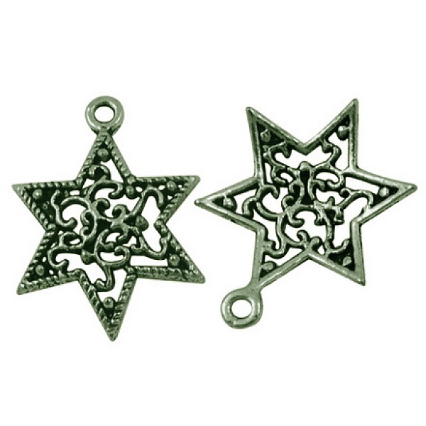 PandaHall Tibetan Style Pendants, Lead Free and Cadmium Free, for Jewish, Star of David, Antique Bronze, 24x18x3mm, Hole: 1.5mm Alloy Star
PandaHall Tibetan Style Pendants, Lead Free and Cadmium Free, for Jewish, Star of David, Antique Bronze, 24x18x3mm, Hole: 1.5mm Alloy Star