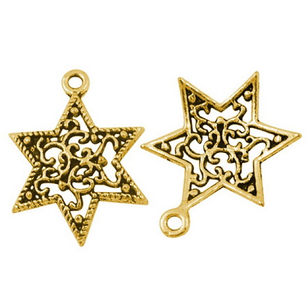 PandaHall Tibetan Style Pendants, Cadmium Free & Nickel Free & Lead Free, for Jewish, Star of David, Antique Golden, 24x18x3mm, Hole: 1.5mm...
PandaHall Tibetan Style Pendants, Cadmium Free & Nickel Free & Lead Free, for Jewish, Star of David, Antique Golden, 24x18x3mm, Hole: 1.5mm...